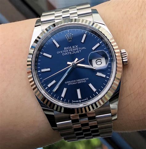 rolex datejust quadrante blu|rolex datejust blue dial 36mm.